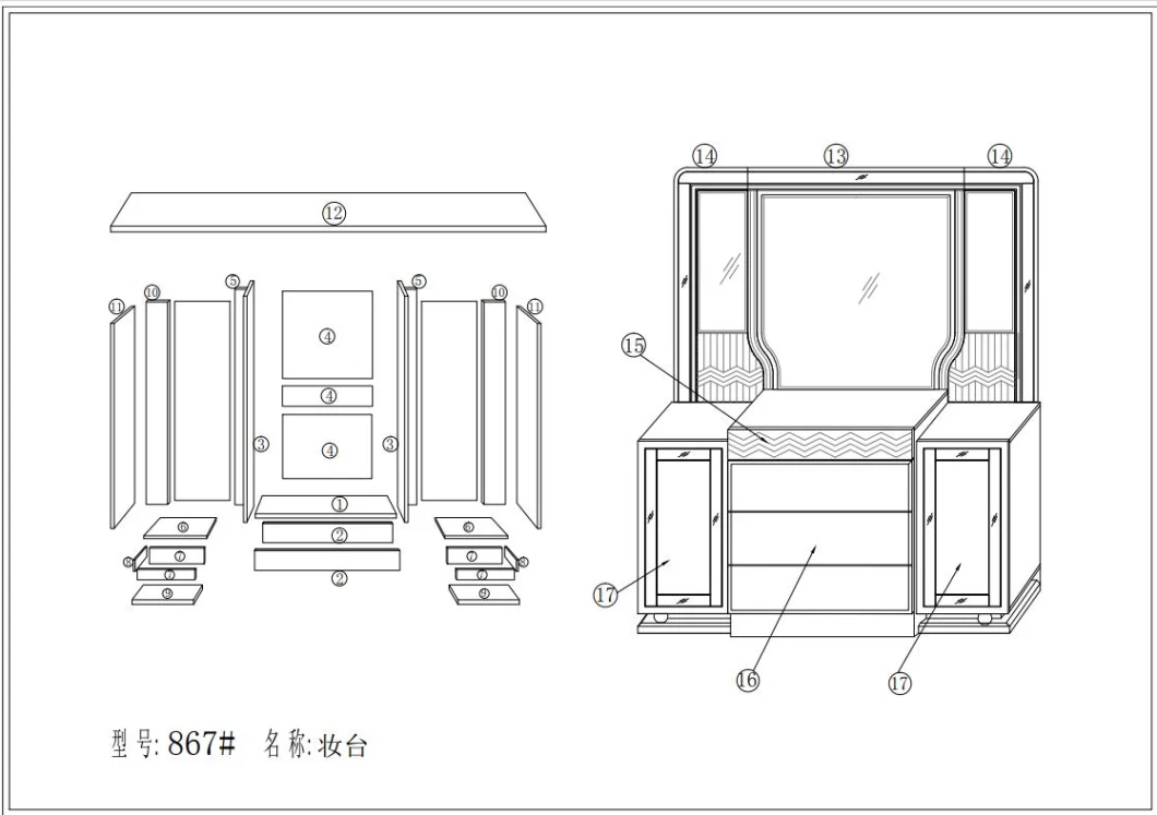 Bedroom Set Furniture 6PCS Bedroom Set Bedroom Suite Furniture