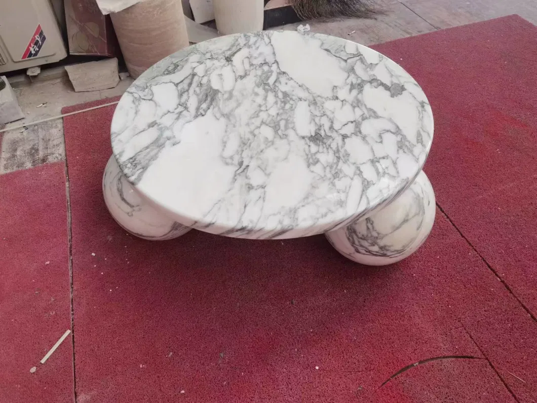 Round/Square/Oval Italy Arabescato White Marble Dining/Coffee Table/Side Table/Console Table/End Table for Hotel Home Restaurant Living Room Stone Furniture