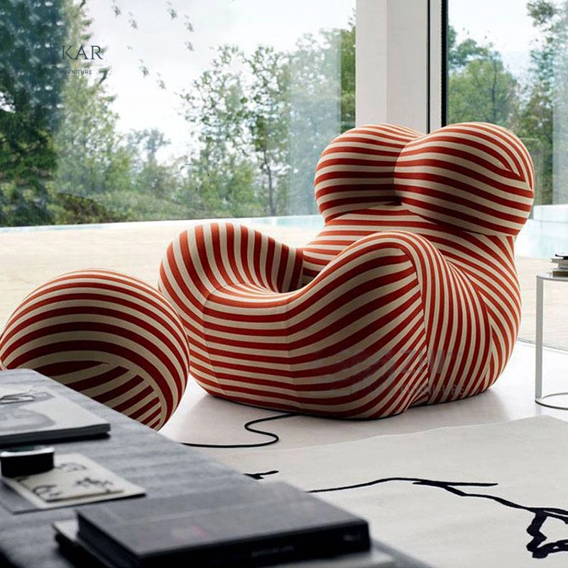 High Density Molded Foam Unique Design Single Sofa Designer European Style Living Room Leisure Lounge Chair