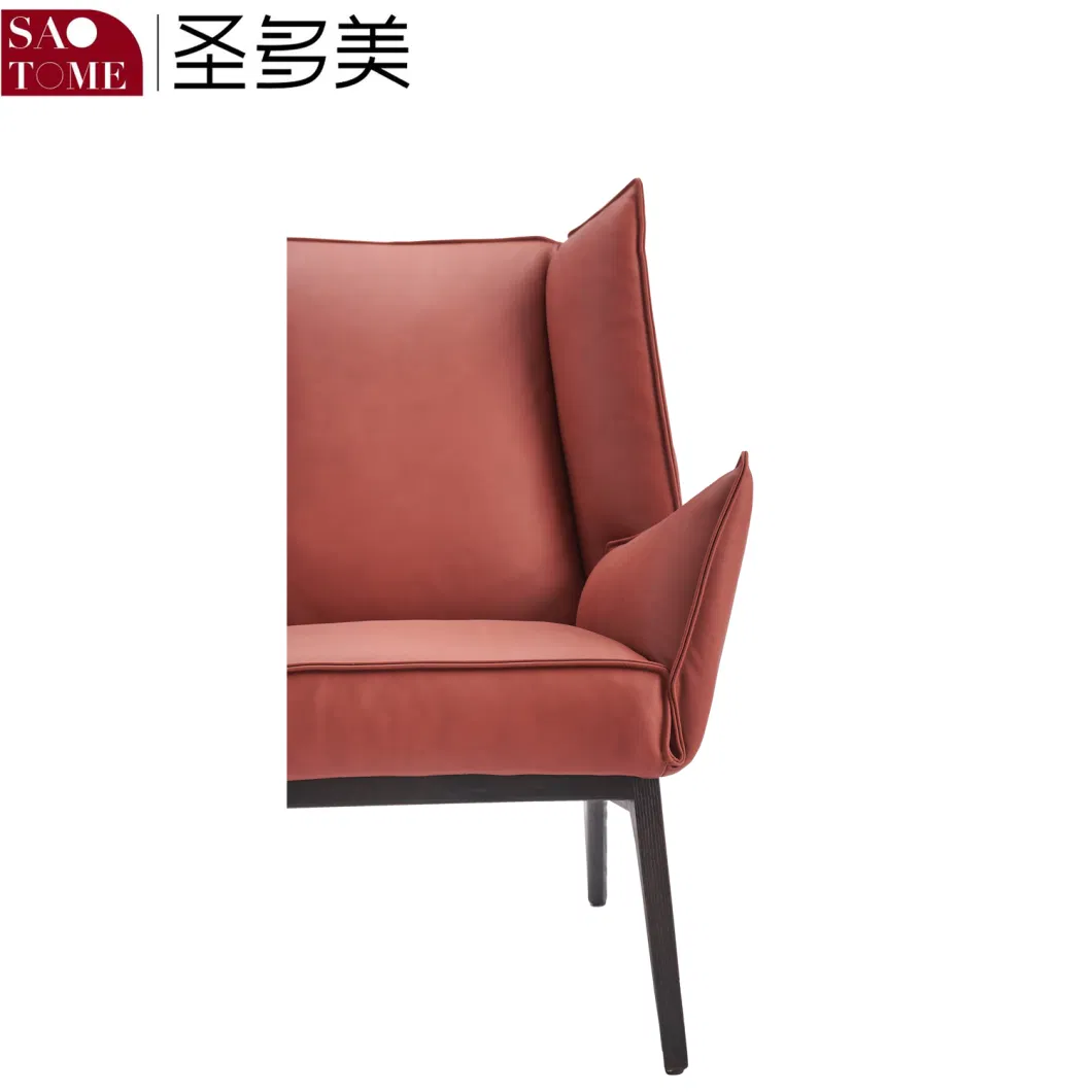 Lazy Sofa Living Room Bedroom Balcony Single Person Small Apartment Sofa Leather Leisure Chair