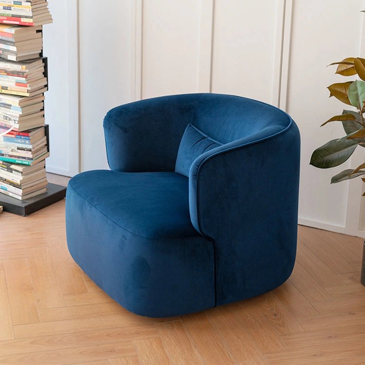 Home Furniture Rounded Shape Fabric Removable Cover Swivel Armchair