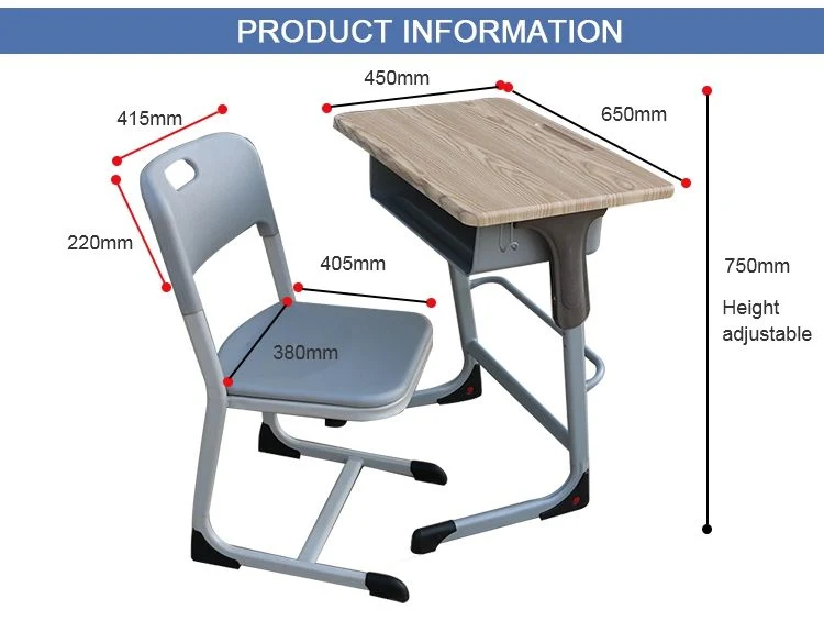 School Children Bedroom Furniture Set Kids Study Desk and Chair Sets