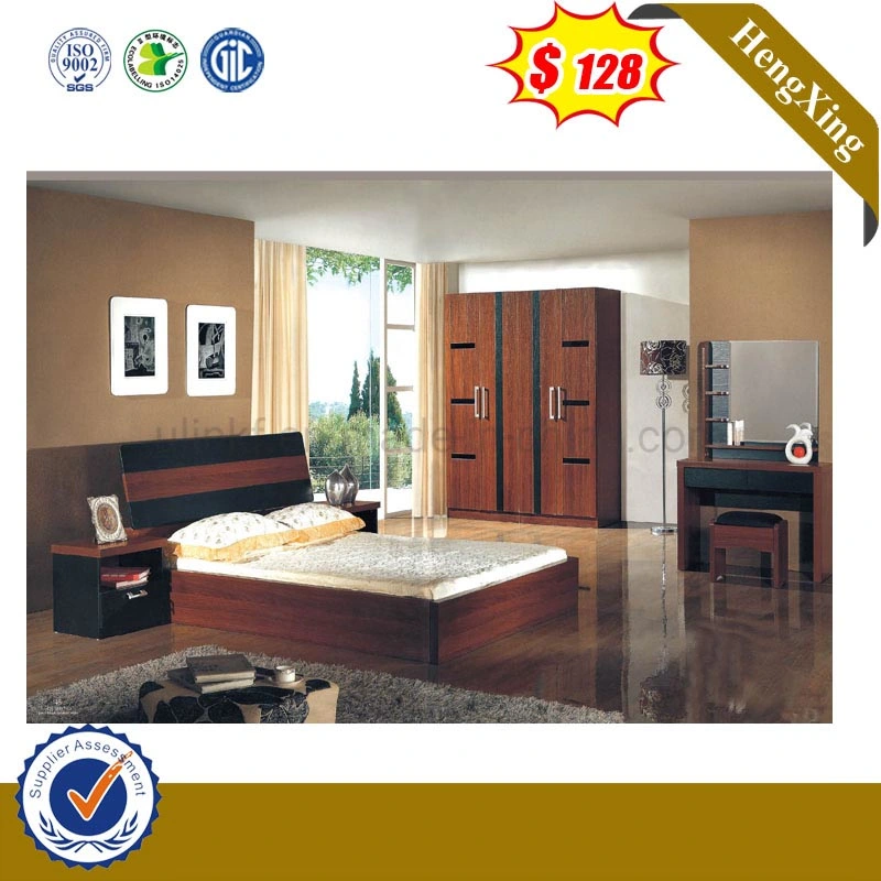 Modern Home Double Bed Laminated Living Bedroom Furniture (UL-L8807)
