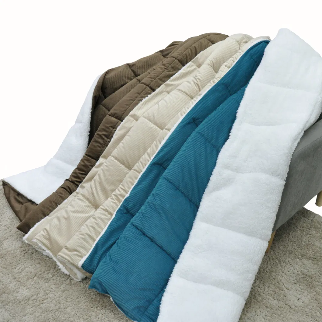 Velvet Plush Stripe Heavyweight Super Soft Comforter Set