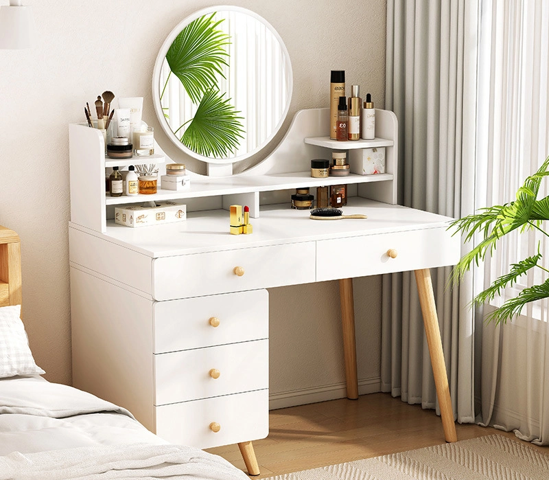 Modern Home Bedroom Furniture Storage Wooden Dressing Table with Mirror Dresser (UL-22NF0529)