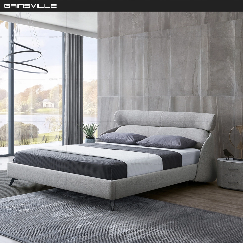 Best Seller Home Furniture Modern Bedroom &#160; Furniture Soft Upholstered Bed Fabric Bed in New Fashionable Unique Design