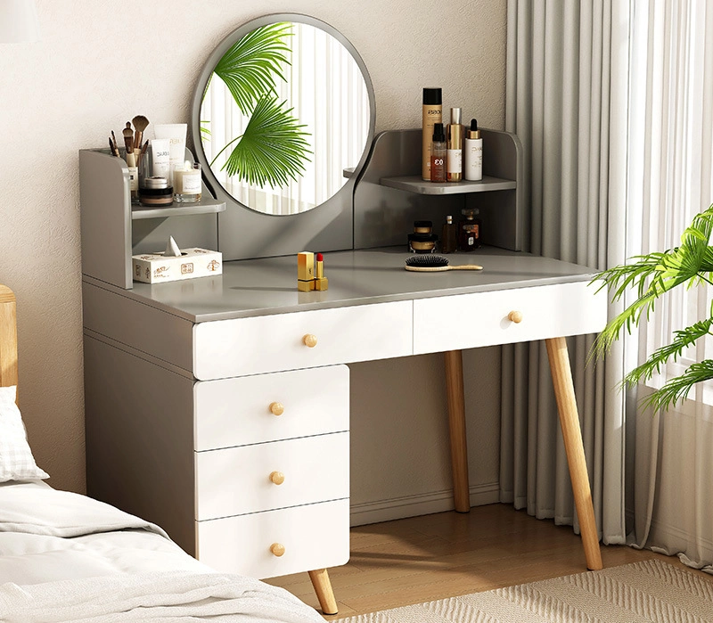 Modern Home Bedroom Furniture Storage Wooden Dressing Table with Mirror Dresser (UL-22NF0529)