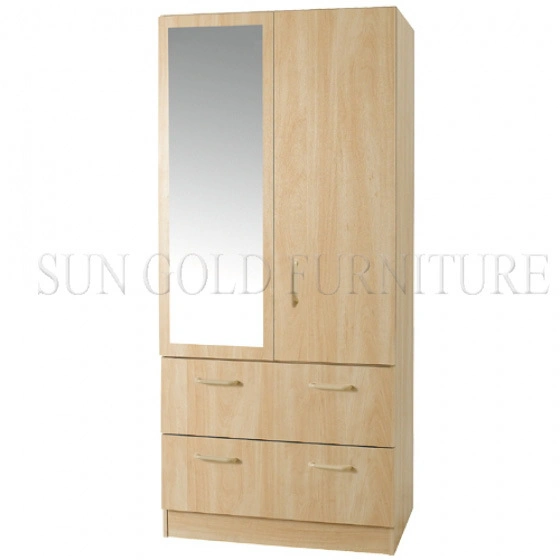 Modern Simple Cheap Walnut Bedroom Wardrobe Set Furniture (SZ-WD030)