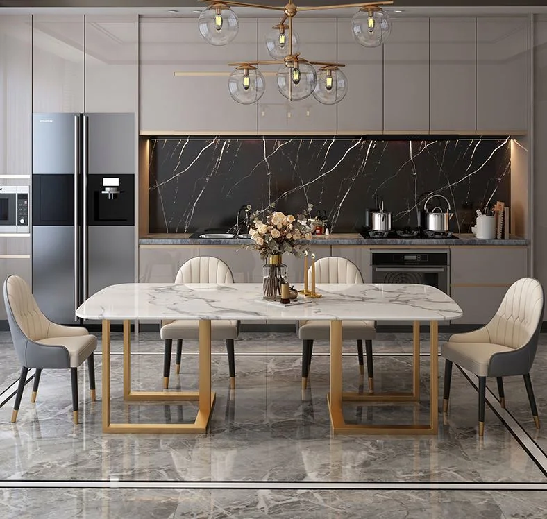 China Hot Selling Modern Design Dining Sets Home Hotel Living Room Furniture Restaurant Dining Table