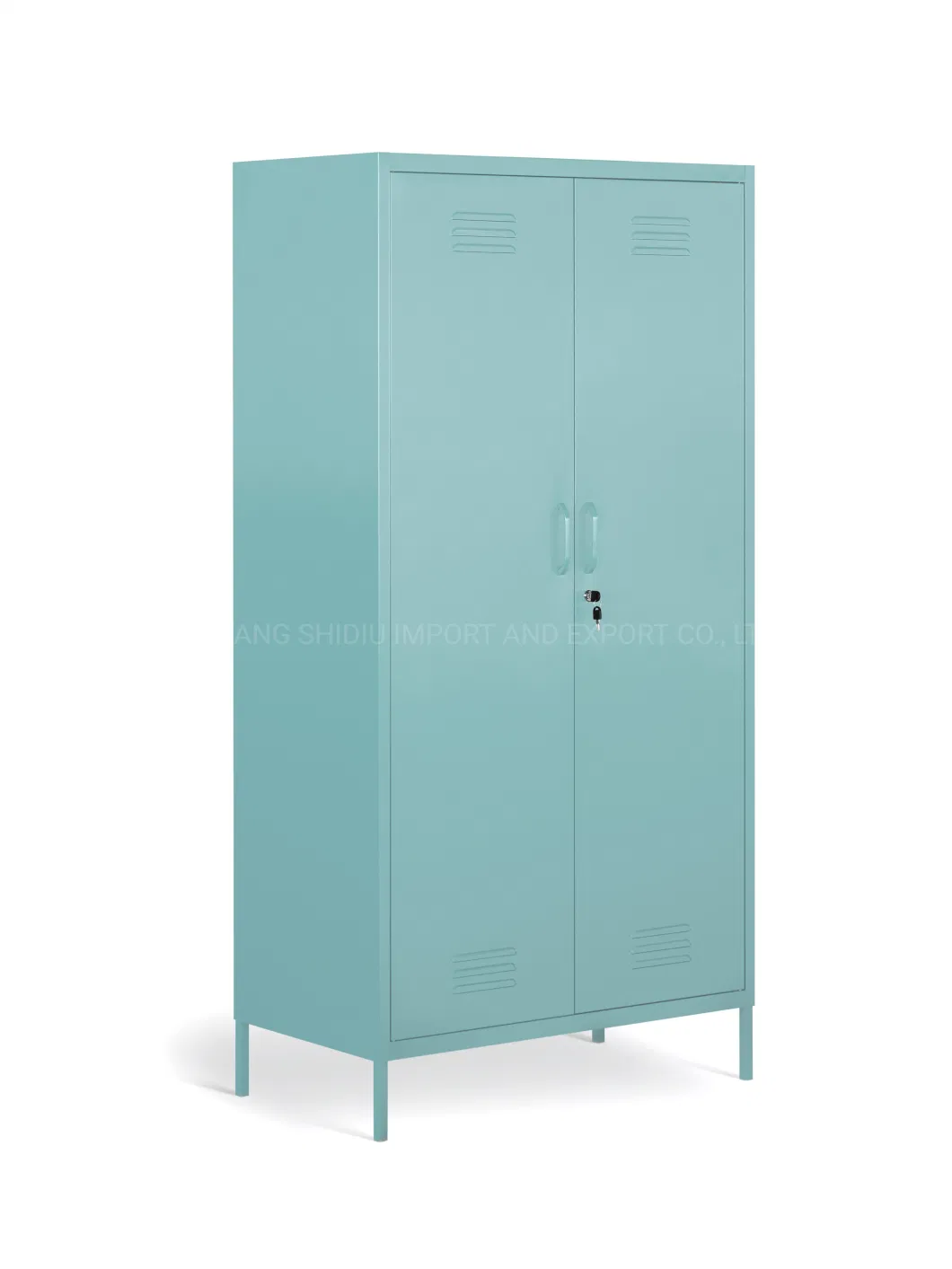 Iron Almirah Wardrobe Closet 2 Door Cupboard Home Children Bedroom Furniture