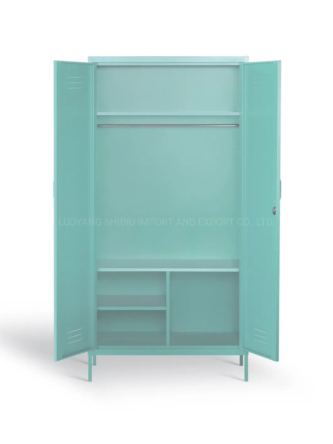 Iron Almirah Wardrobe Closet 2 Door Cupboard Home Children Bedroom Furniture