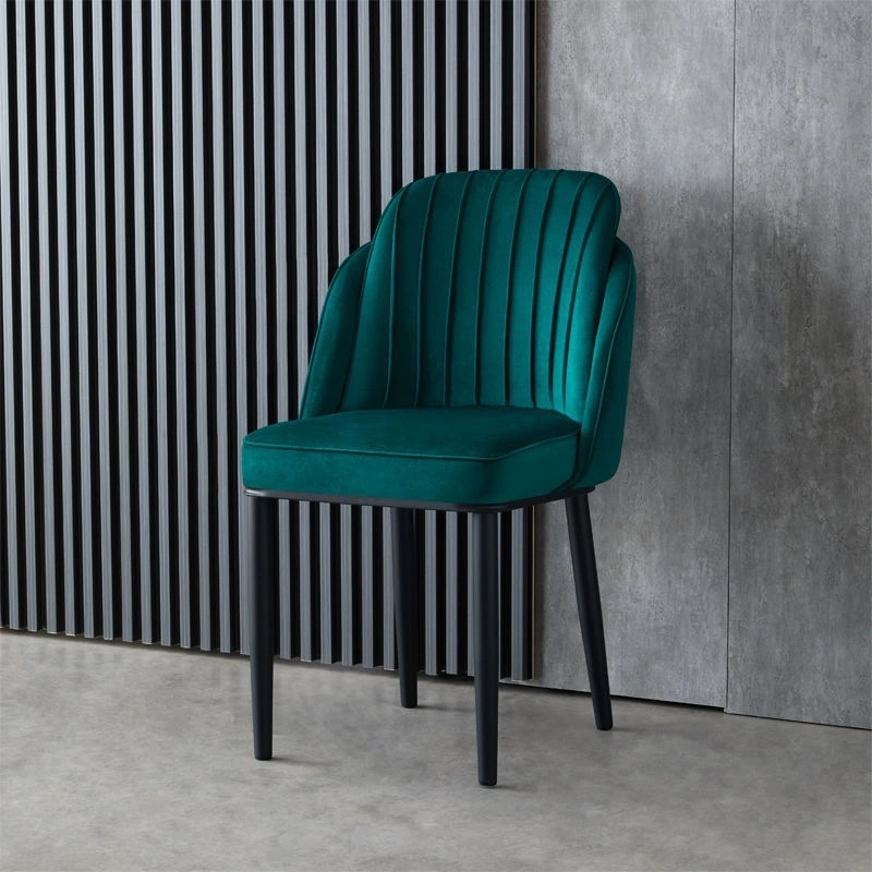 Wholesale Modern Home/Restaurant/Hotel Living Room Furniture Dark Green Velvet Ergonomic Dining Chair