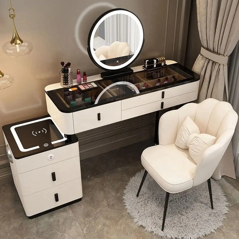 Nova Smart Bedroom Dresser Table Vanity Set Furniture with Mirror and Lights Wooden Make up Table