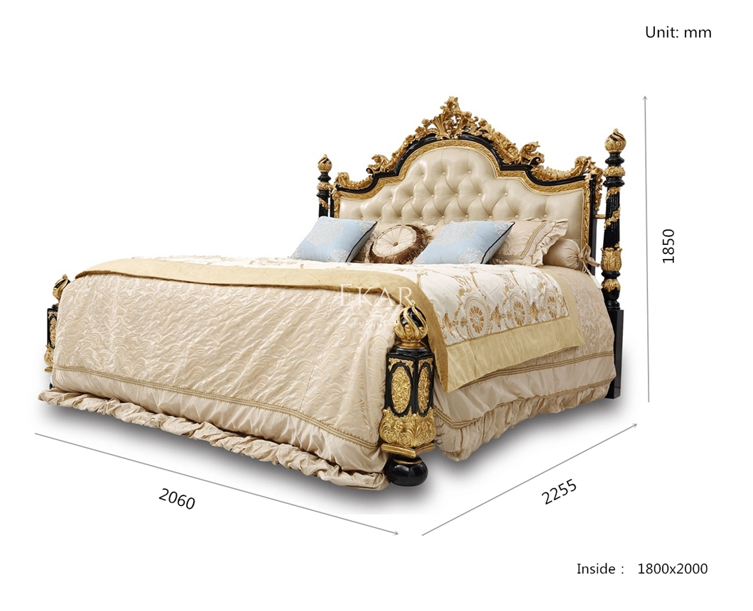 Classical European Style Bedroom Carved Wooden Bed-Bedroom Furniture Home Furniture Modern Furniture Modern Bedroom Sets