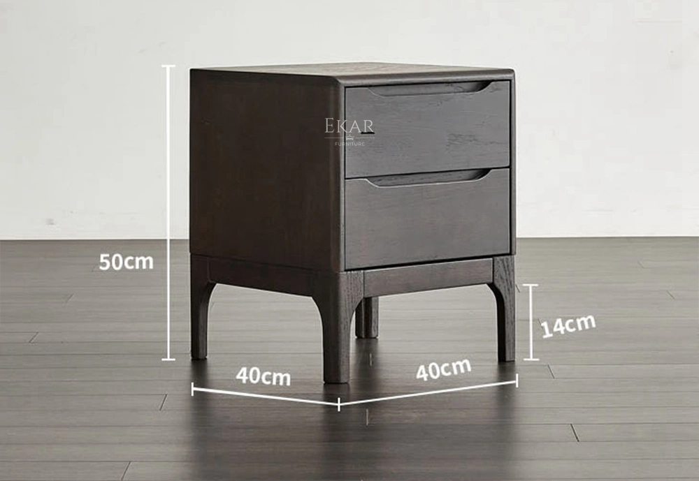 Hot Saling Bedroom Furniture Solid Oak Nightstand Bedside Table Wooden Home Furniture Modern Simple New Desig Modern Style