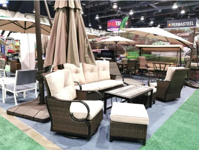 Sale of 4 Pieces Modern Sectional Outdoor Handmade Rattan Furniture Sofa Set with Table Chair for Hotel/Living Room/Home/Office/Dining