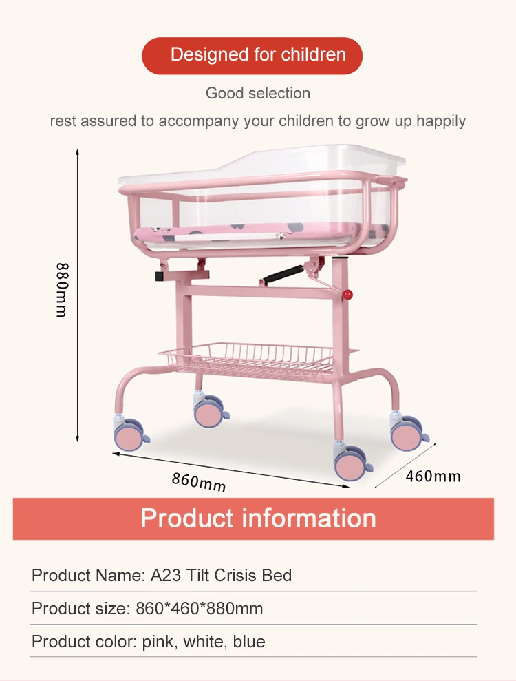 Hospital Infant Bassinet Transparent Plastic Baby Crib New Born Baby Bed