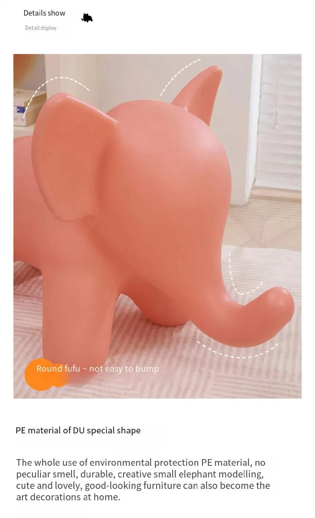 China Wholesale Modern furniture Living Room/Bedroom Dumbo Toy Animal Plastic Chair