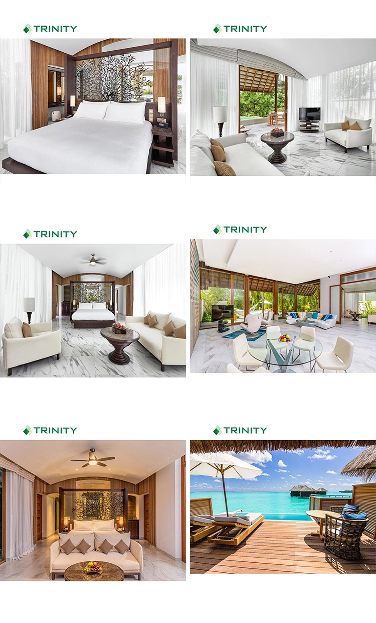 High End Contract Outdoor Indoor Hotel Room Beach Resort Style Wooden Living Furniture for Hospitality Bedroom Five Star