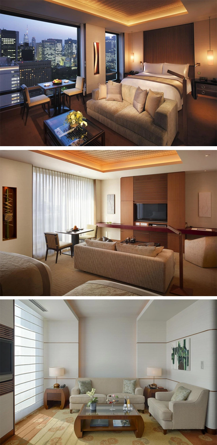 Resort Hotel Bedroom Ash or Oak or Rubber Solid Wood Custom Make Furniture