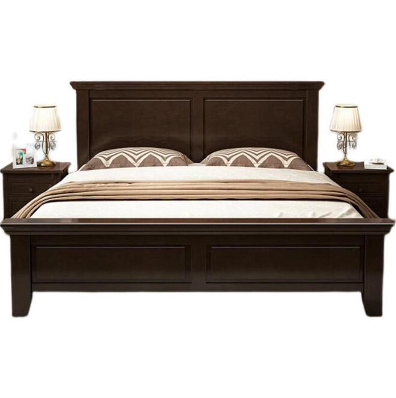 Simple Solid Wood Bed Master Bedroom American Double Bed Classic Furniture