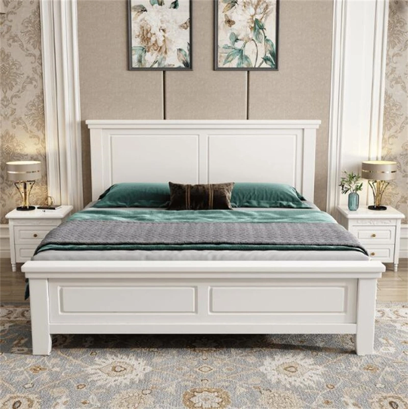 Simple Solid Wood Bed Master Bedroom American Double Bed Classic Furniture