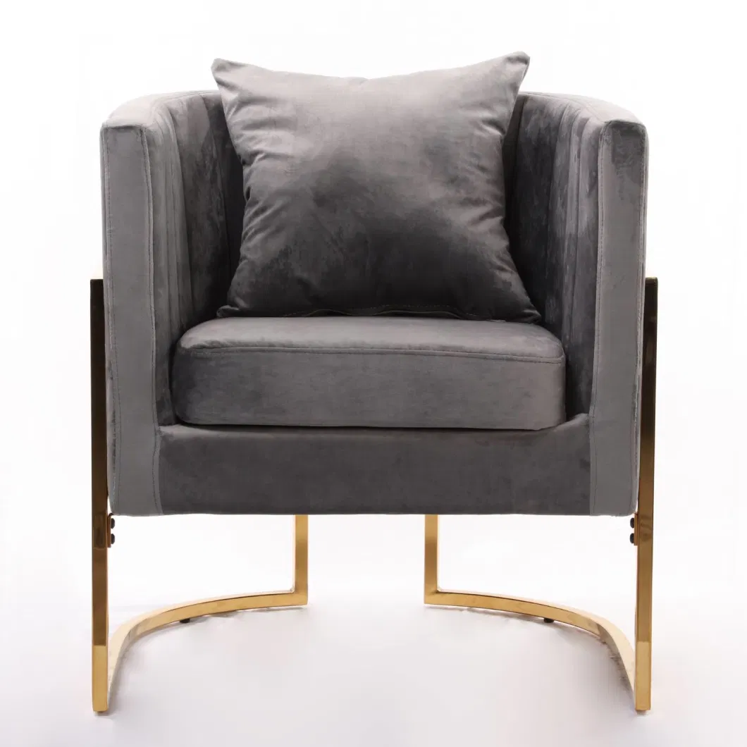 Sidanli Modern Velvet Barrel Chair Accent Armchair