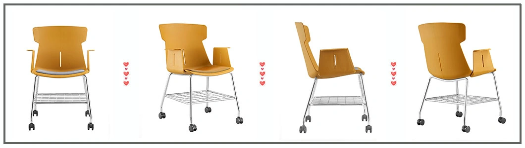 New Design Yellow PP Plastic Office Furniture Hotel Meeting Room Chair