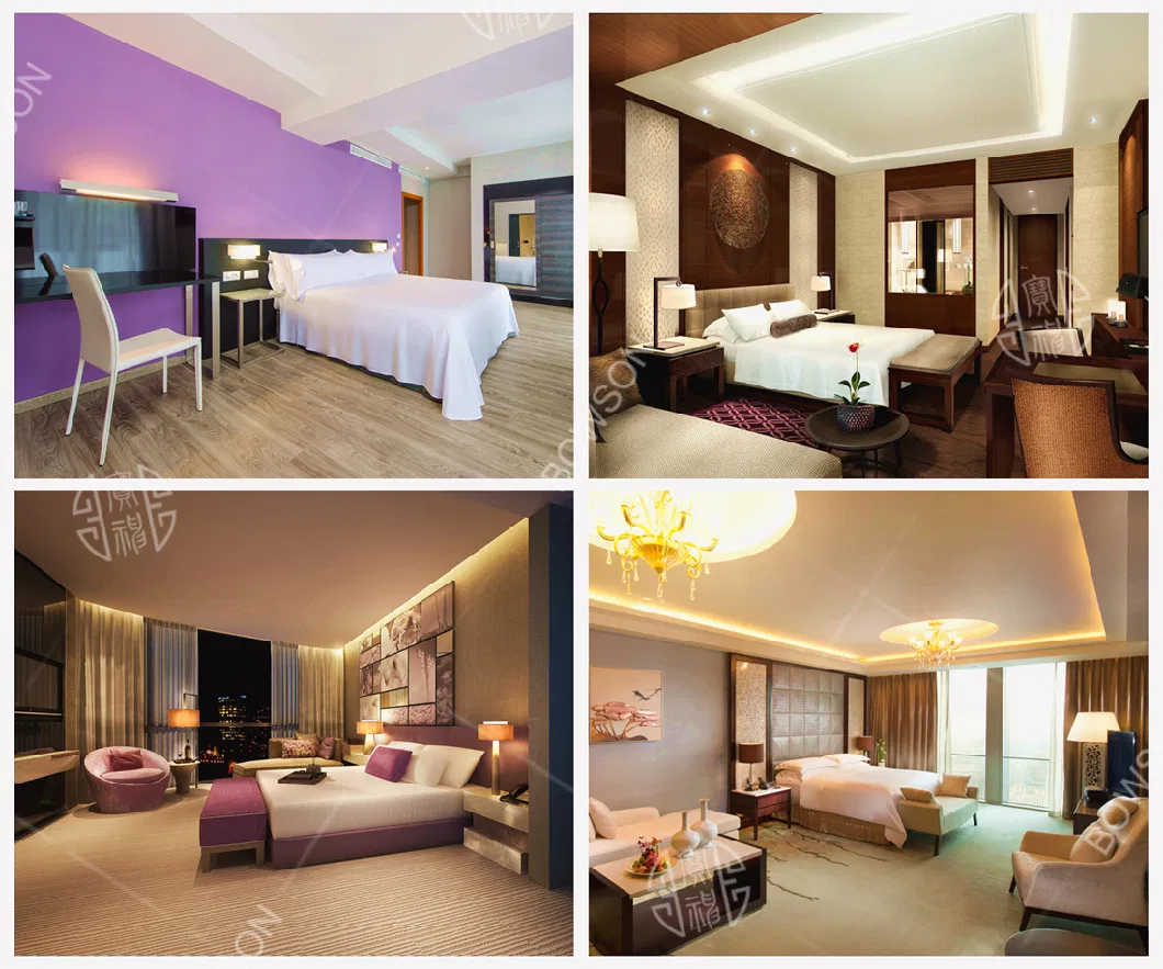 2023 Popular Hotel Furniture Bedroom Set with Solid Oak Wood