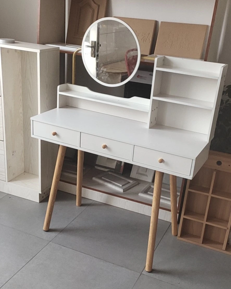 Nice Design Hot Selling Home Furniture Bedroom Dresser LED Home Table Make up LED Home Table Vanity Makeup Table with Lights Wooden Legs