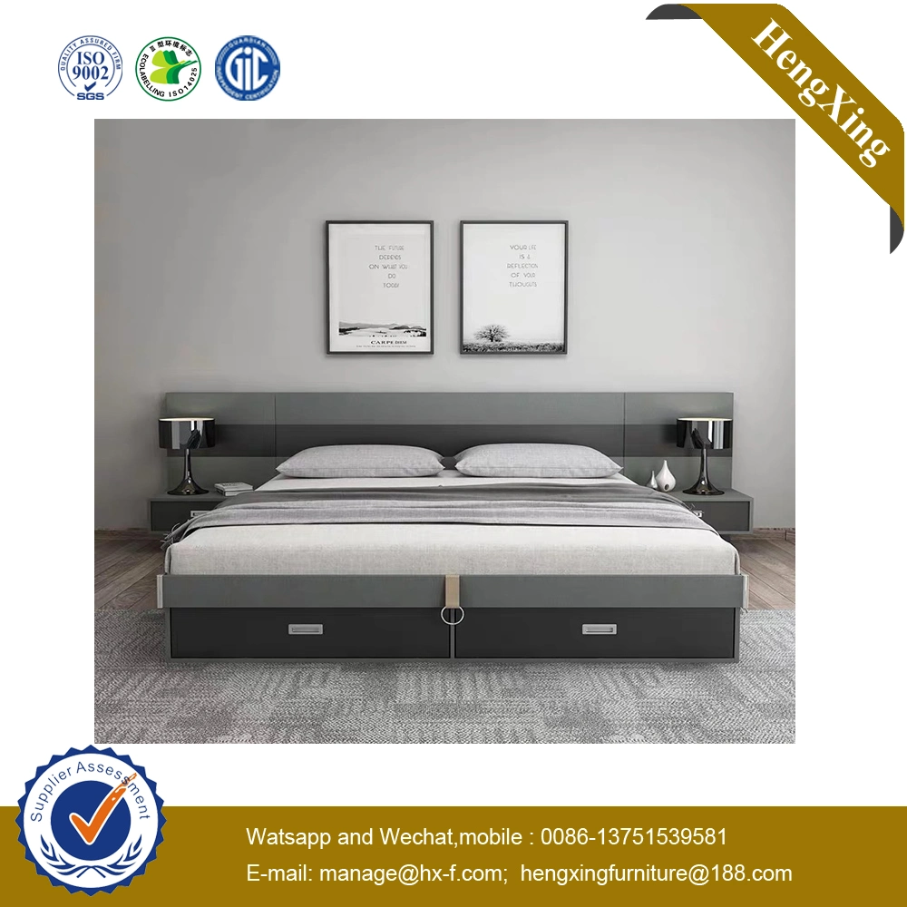 China Home Decor Wholesale Cheap Modern Wooden Double Bed Bedroom Furniture Sets