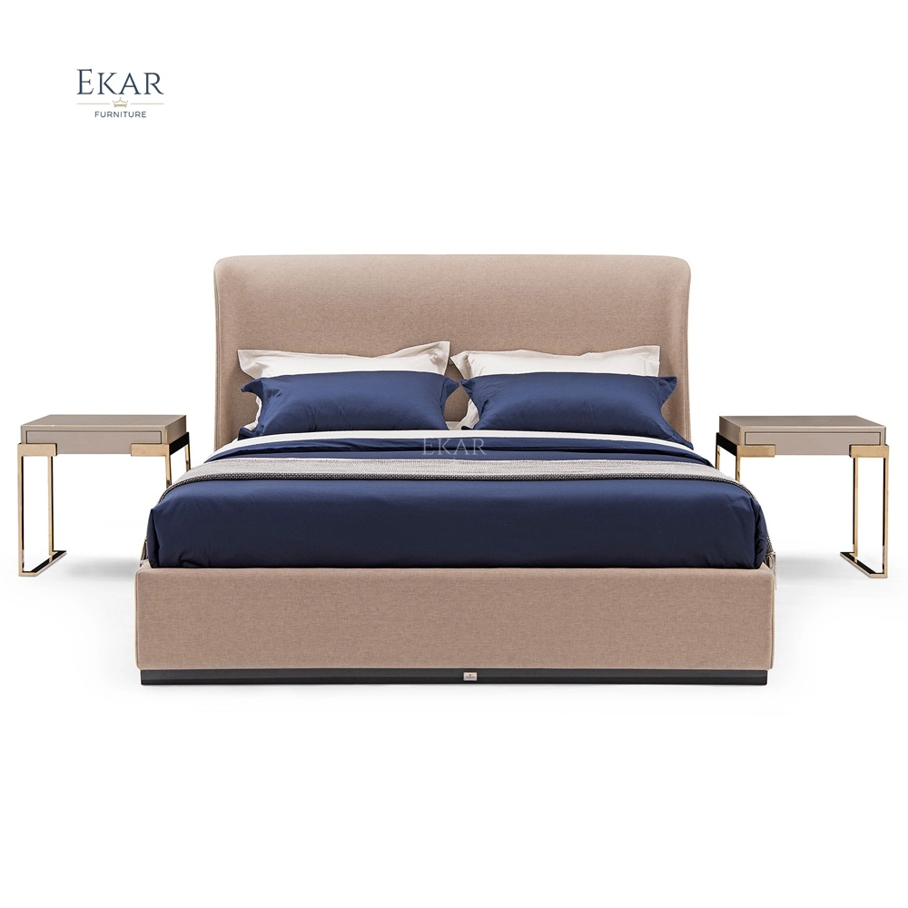 High End Upholstered Fabric Modern Bedroom Bed Furniture