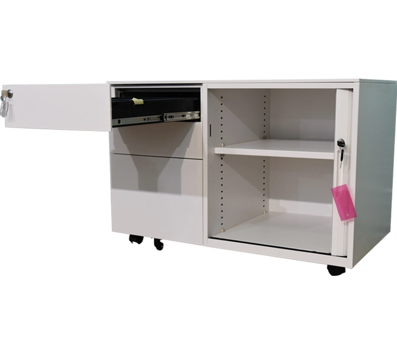 Chinese Factory Office Cabinet Furniture with Sliding Door/Tambour Door Filing Cabinet/Steel Mobile Caddy Pedestal with 3 Drawers