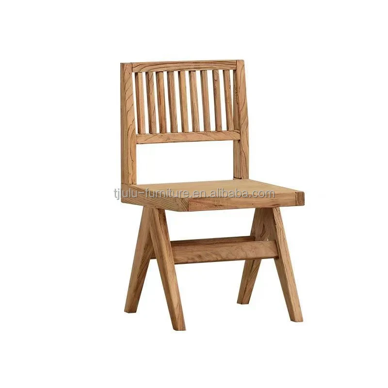Vintage Luxury Dining Room Chair Elm Solid Wood Dining Chair Furniture for Events
