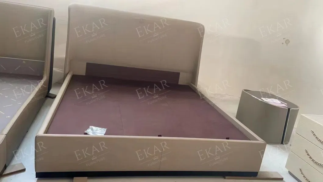 High End Upholstered Fabric Modern Bedroom Bed Furniture