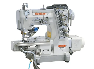 Direct Drive Flatbed Interlock Sewing Machine with Auto Trimmer
