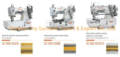 High-Speed Direct-Drive Flat-Bed Interlock Sewing Machine with Automatic Trimming Function Ss-500-01da
