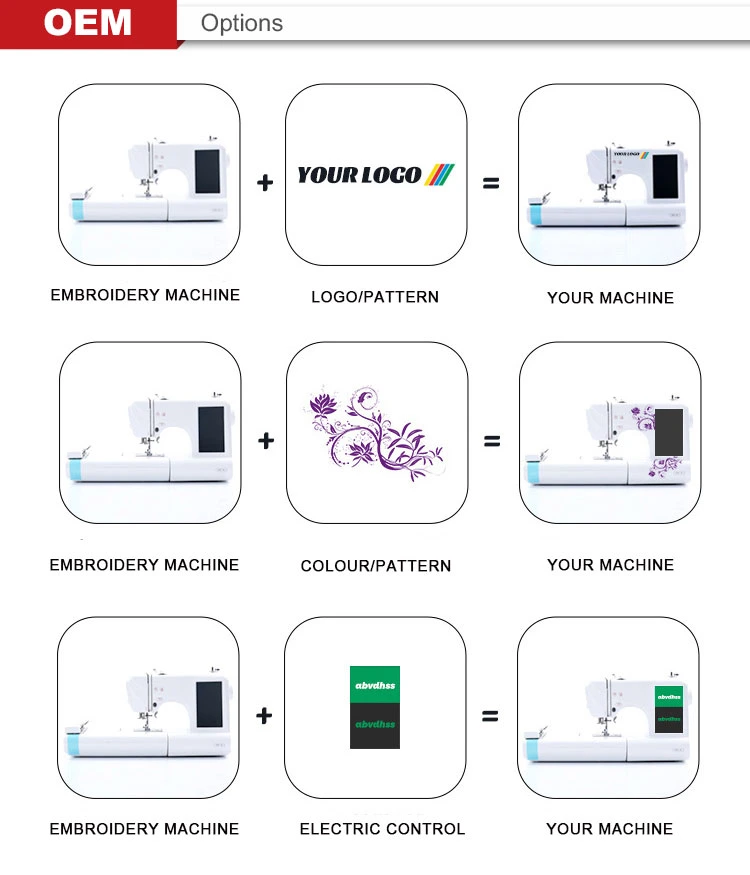 Home Use Small Mini Single Needle Automatic Computerized Flat Sewing Embroidery Machine