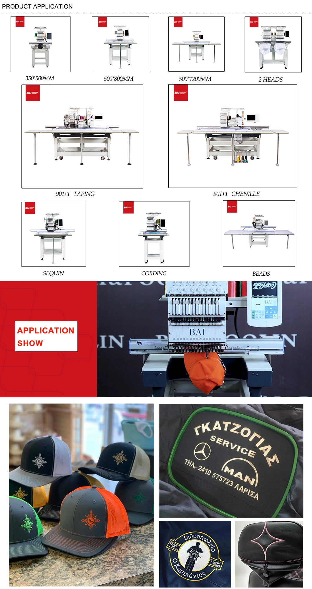 Bai Single Head High Speed Apparel Textiles Trading Embroidery Machine for Supplier