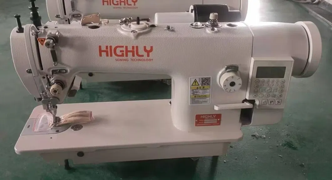 85cm Long Arm Computerized Top and Bottom Feed Heavy Duty Lockstitch Sewing Machine