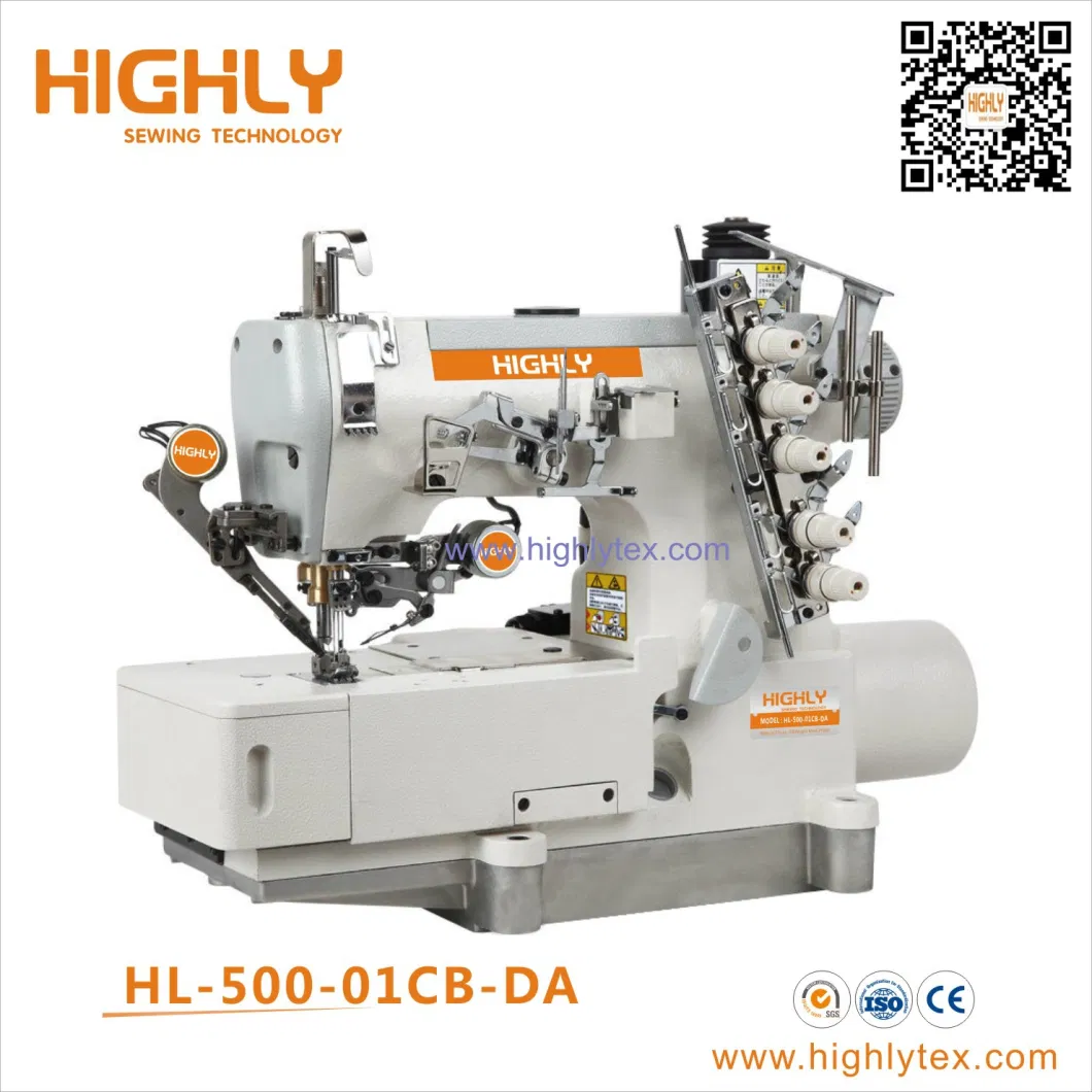 Direct Drive High Speed Flat Bed Interlock Sewing Machine with Thread Trimmer