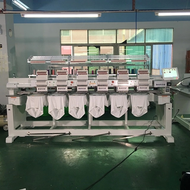 Multi-Head Flat Embroidery Cap Embroidery Garment Embroidery Embroidery Machine 6 Heads 15 Needles