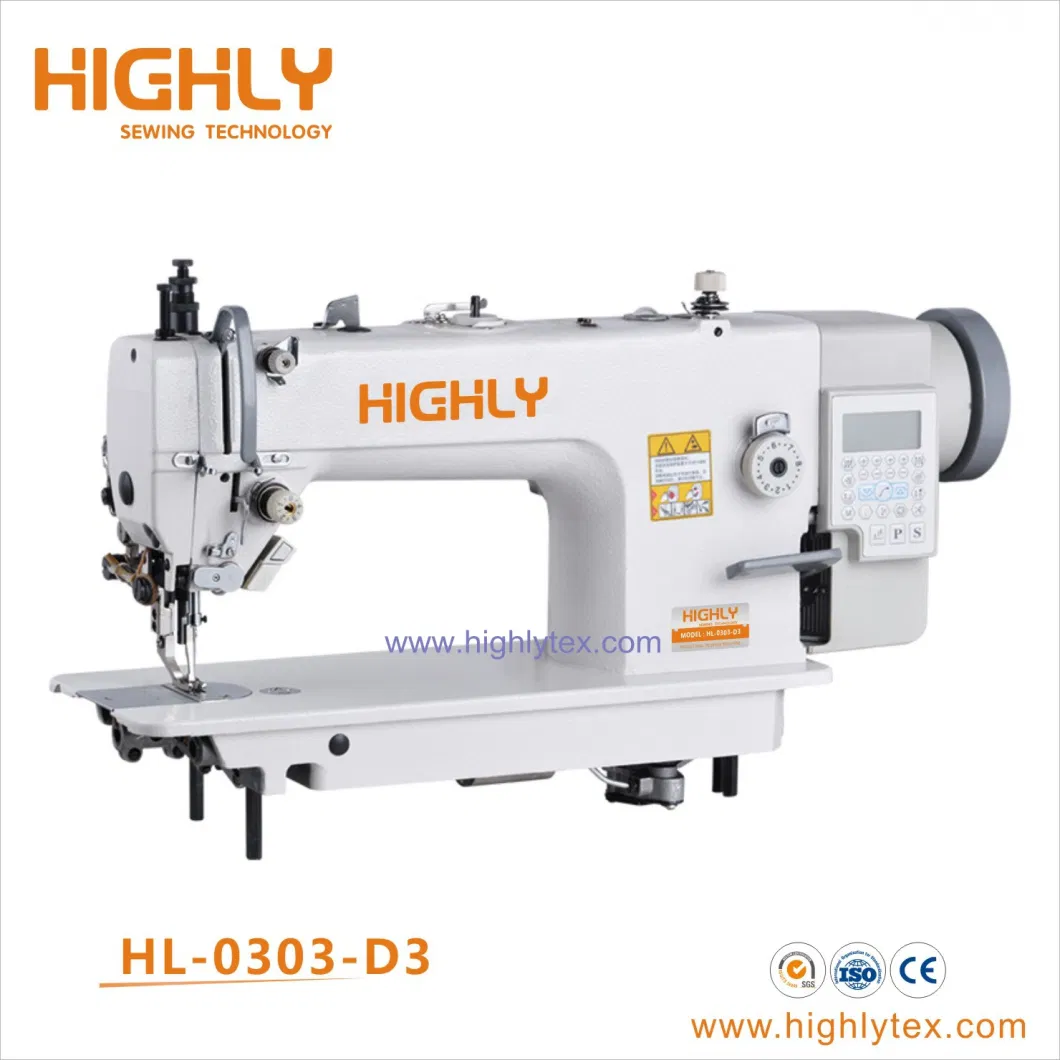 85cm Long Arm Computerized Top and Bottom Feed Heavy Duty Lockstitch Sewing Machine