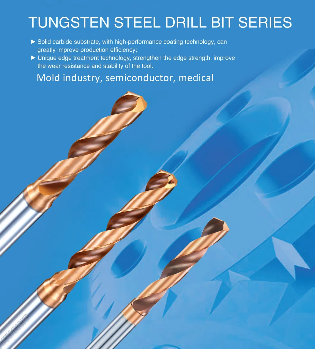 China Manufacturer 3D High Efficiency Solid Carbide Drill Bit Twist Drill 2 Flute Solid Carbide Thread Milling Cutter D0.8*5.0*L38*D3*2t (NAM008)