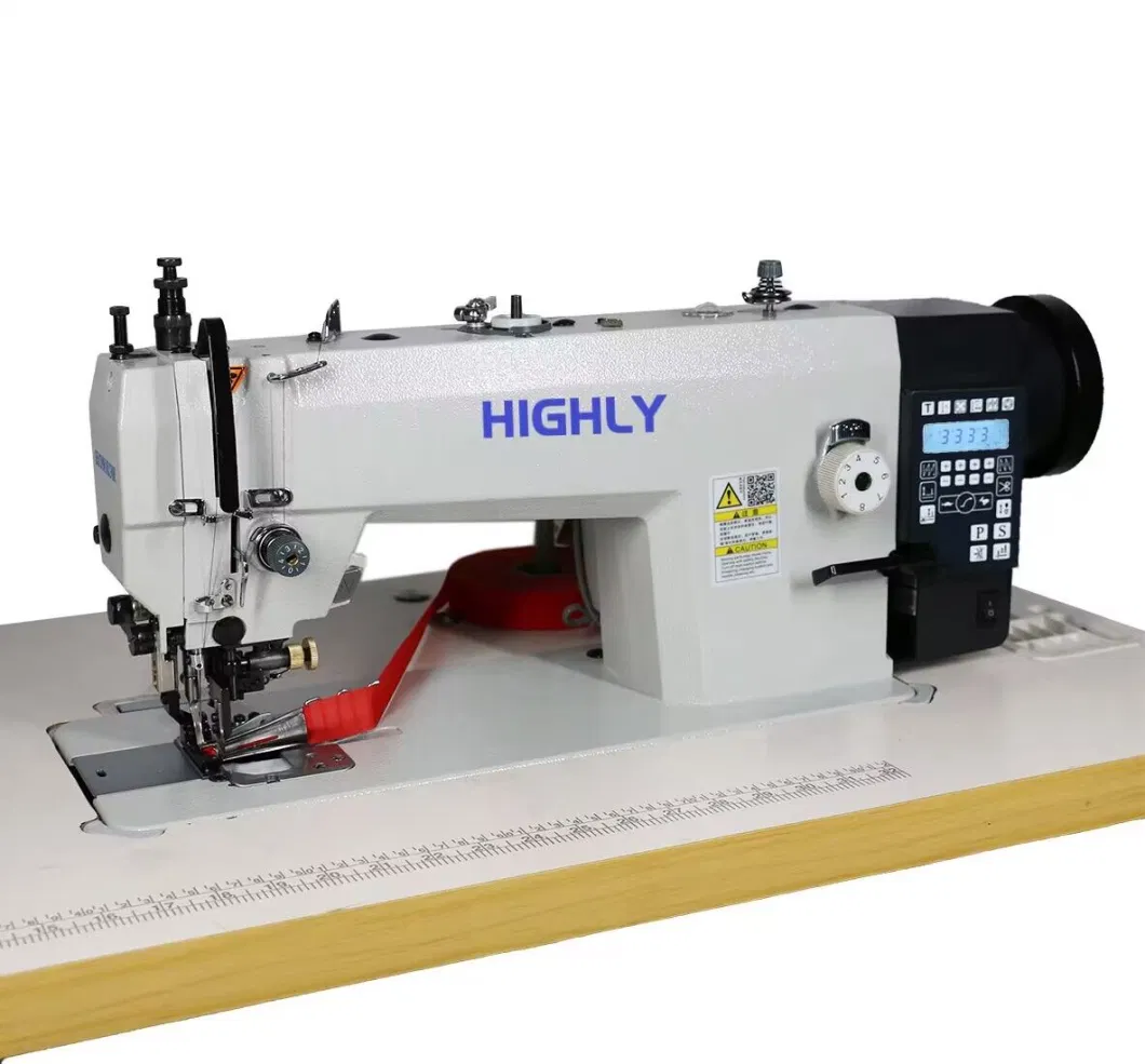 85cm Long Arm Computerized Top and Bottom Feed Heavy Duty Lockstitch Sewing Machine