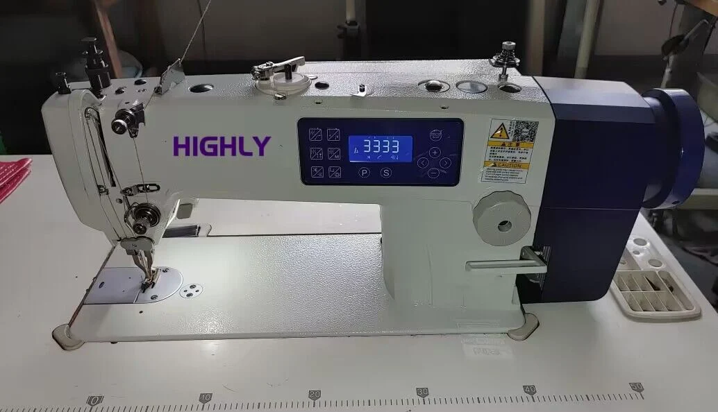 85cm Long Arm Computerized Top and Bottom Feed Heavy Duty Lockstitch Sewing Machine