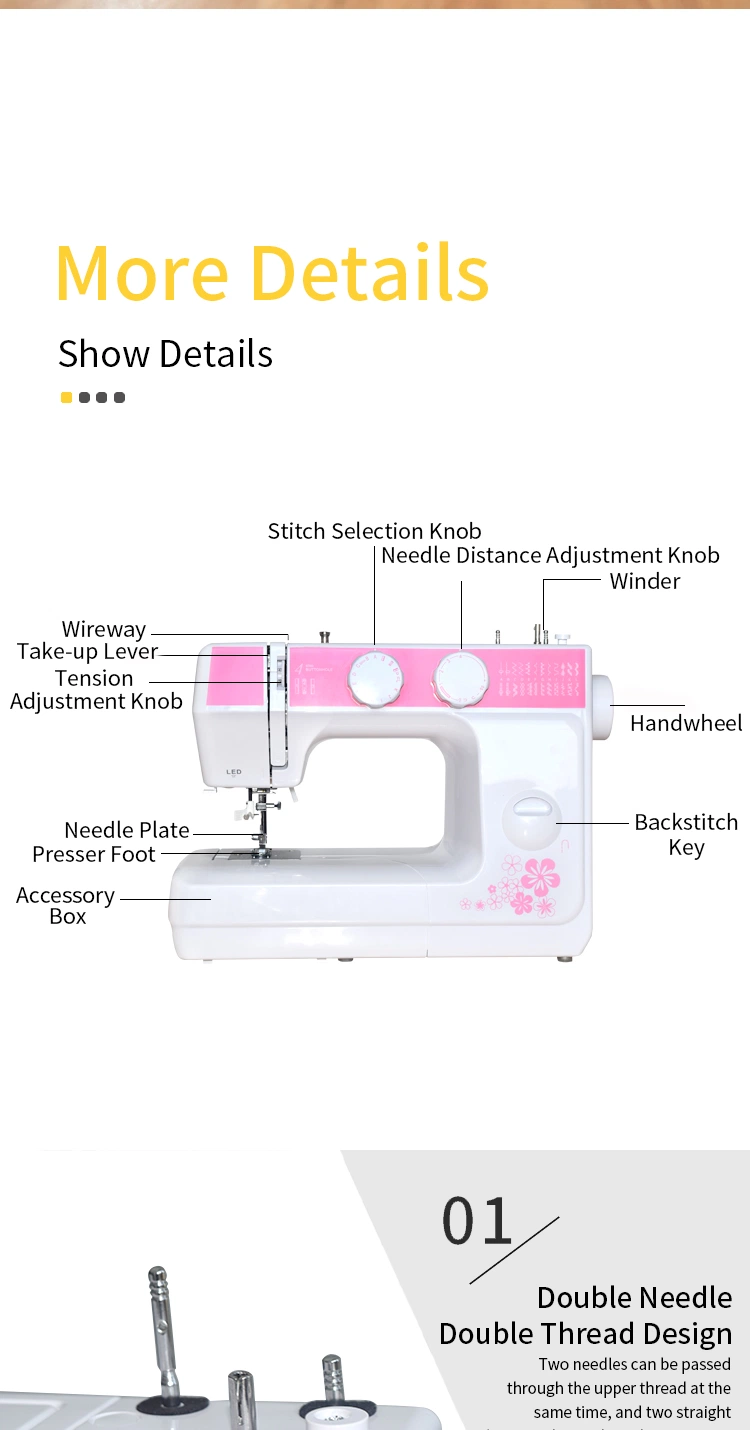 Hot Sale Multi-Function Small Desktop 220V 400W Sewing Machine Household Flat Sewing Machine