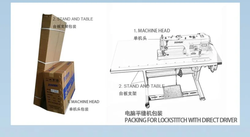 Zhejiang Zoyer Zy0303-D3 Lockstitch Sewing Machine with Bottom Feed and Auto Trimmer