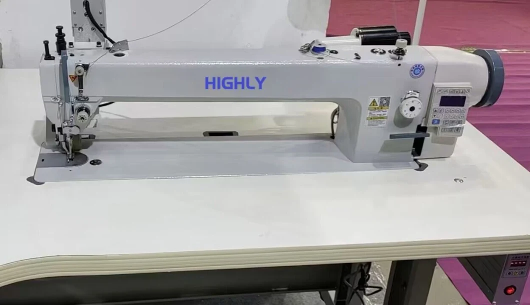 85cm Long Arm Computerized Top and Bottom Feed Heavy Duty Lockstitch Sewing Machine