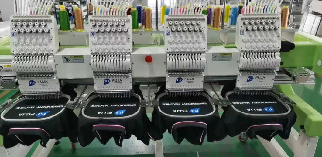 Industrial 4 Head Multi Needles Digital Computerized High Speed Clothes Hats Embroidery Machine